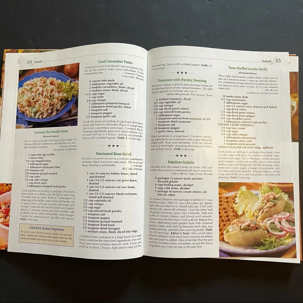 VTG 1998 Taste Of Home Annual Recipes, Hardcover Cookbook